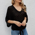 V-neck bat-sleeved knit top  NSYH38521