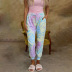 tie-dye printing loose-fitting lace-up casual pants NSZH38523