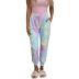 tie-dye printing loose-fitting lace-up casual pants NSZH38523