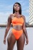 bikini dividido de vendaje apretado de color sólido deportivo NSHL38574