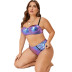 plus size stamping split bikini  NSHL38577