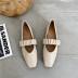 flat soft leather shallow mouth shoes NSHU38587