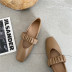 flat soft leather shallow mouth shoes NSHU38587
