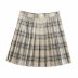 casual plaid pleated short suit skirt NSAM40523