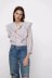spring laminated decorative blouse top NSAM40536