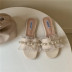 sweet pearl decoration slippers  NSHU40588