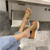 Star pattern thick-soled wedges  NSHU40616