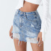 fashion burr hole bag hip denim skirt  NSSY40636