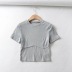 spring and summer short-sleeved  elastic yoga fitness T-shirt NSHS40654