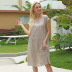 fashion temperament stripe stitching loose dresses  NSJR40711