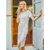 round neck short-sleeved striped knitted dress NSSA40729