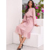 fashion round neck long sleeve solid color dress NSSA40731