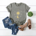 plus size sun and moon cotton short-sleeved t-shirt NSSN40864