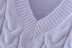 Purple V-neck knitted vest NSAC41117