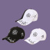 Gorra de béisbol estampada en blanco y negro NSTQ41198