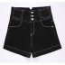 small high-waisted straight denim shorts NSDT41249