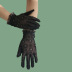 Black flower lace gloves NSTQ41857