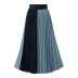 Color Matching Pleated Large Swing Skirt NSJR41880