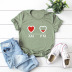letters heart-shaped short-sleeved female T-shirt NSSN41901