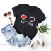 letters heart-shaped short-sleeved female T-shirt NSSN41901