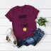 fashion letters plus size short sleeve t-shirt NSSN41918