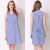 Round Neck Stitching Striped Sleeveless Dress NSJR41994