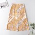 high waist color matching printed mid-length skirt  NSAM42043