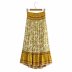 rayon printed elastic high waist long skirt  NSAM42045