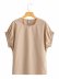 solid color round neck elastic short-sleeved T-shirt NSAM42064
