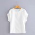 solid color round neck elastic short-sleeved T-shirt NSAM42064