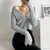 long-sleeved single-breasted cardigan NSAC42078