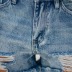 Loose Buttons Ripped Fringed Jeans NSYF42087