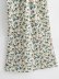 square neck short-sleeved printed fishtail dress NSAM42190