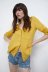 spring solid color lapel linen blouse NSAM42201