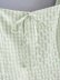 square neck bowknot puff sleeve plaid dress NSAM42207