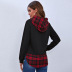 stitching long-sleeved hooded sweatershirt NSAL42248