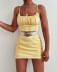 pleated camisole short skirt suit NSYI42261