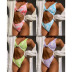 gradient color buckle split bikini NSHL42273