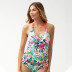 print backless split swimsuit  NSHL42296