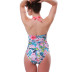 print backless split swimsuit  NSHL42296