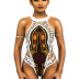 new one-piece ethnic style printed back zipper bikini NSHL42298