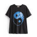 new retro sky blue loose short-sleeved T-shirt NSAM42350