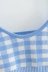 blue and white check sleeveless sling T-shirt NSAM42353