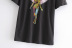 nueva camiseta de manga corta con cuello redondo y estampado de fénix de primavera NSAM42371