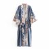 fashion loose strapped printing robe  NSAM42383