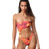 irregular printing tube top sexy one-piece swimsuit  NSHL42433