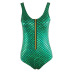 fashion mermaid zipper one-piece swimsuit  NSHL42442