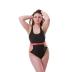 hollow lace-up backless plus size one-piece swimsuit  NSHL42445