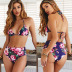 high waist floral split bikini NSHL42448