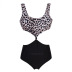 Hollow Leopard Print One-Piece Swimsuit  NSHL42450